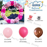 Taooba Color Palette Pink Balloon Garland Kit White Chrome Gold Balloon Arch Baby Shower Birthday Bridal Shower Wedding Party Decoration Latex Globos