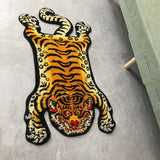 Taooba-Tigers Shape Carpet Soft Fluffy Tufted  Irregular Printed Tiger Rug Room Decor Floor Mat  Absorbent Non-slip Bathroom Doormat