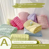 Summer quilt Comforter quilt Seersucker  household machine washable suitable Cool and refreshing이불  Blanket