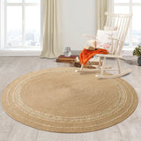 Living Room Carpet Natural Jute Hand Woven Home Decoration Comfortable Breathable Bedroom Rug Soft Wear Resistant Durable Mats