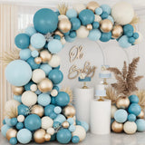 Taooba Color Palette Macaron Blue Balloon Garland Arch Kit Happy Birthday Party Decoration Kids Boy Baby Shower Ballons Wedding Party Supplies