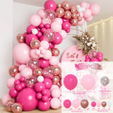 Pink Gold Balloon Garland Arch Kit Happy Birthday Party Decoration Kids Wedding Birthday Balloon Latex Baloon Baby Shower Decor