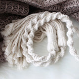 Taooba-Handwoven Macrame Curtain Tie Backs Cotton Rope Tassels Pendant Curtain Strapping  Bohemia Curtain Accesorios Wall Decoration