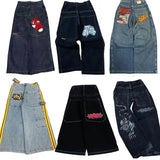 Taooba-JNCO clothing Men baggy jeans Y2K high quality Embroidered 2000s biggest trashy ropa aesthetic streetwear Hip Hop wide leg jeans