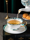 Taooba--Bone Porcelain Coffee Cup Exquisite Set Design Feeling Small, European Retro English Afternoon Tea Set Ceramic Cup