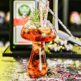 Taooba-1pc 250ml Mushroom Cocktail Glass Cup for Drinks Beer Cup Creative Clear Wine Glasses Coffee Cups Drinkware Bar Tool Glass Cup