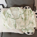 Taooba Christmas Outfit Sweet Cute Kawaii Bear Print Two Piece Pajama Set Autumn Casual All-match Homewear Sleepwear Women's Y2K Soft Women's Pajamas