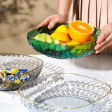 Taooba-Transparent Crystal Fruit Plate Multipurpose Snack Nuts Candy Storage Trays Durable Salad Bowl Simple Fruit Trays Easy To Clean*