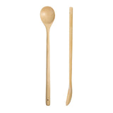 Taooba-Japanese Style Wooden Spoon Mixing Rice Salad Long Handle Dessert Spoon Condiment Sugar Salt Spice Spoon Tableware Kitchen Tools