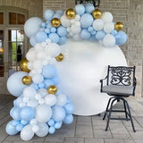 Taooba Color Palette 146pcs Blue white balloon arch set, different sizes balloon birthday,gender,wedding ball bridal shower anniversary decoration