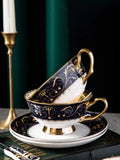 Taooba-Vintage Bone Porcelain European Coffee Cup Set Ceramic Cup and Dish Exquisite Afternoon Tea Set Tea Cup