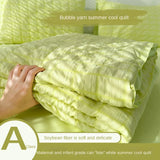 Summer quilt Comforter quilt Seersucker  household machine washable suitable Cool and refreshing이불  Blanket