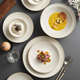 Taooba-Bowl and Dish Set for Home Use: Simple Modern High end Light Luxury housewarming Ceramic Japanese Plate and Bowl