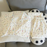 Taooba Christmas Outfit Sweet Cute Kawaii Bear Print Two Piece Pajama Set Autumn Casual All-match Homewear Sleepwear Women's Y2K Soft Women's Pajamas