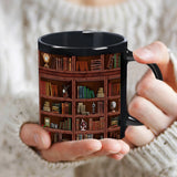 C Handle Bookshelf Mug Reading Literary Sayings Library Lover Mug Cup Ceramic Book Lover Mug Bookworm Mug Family Friend Bookworm