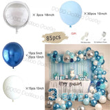 Taooba Color Palette Ice Snow Balloons Garland kit Snowflake Ballon Blue Balloon Princess Boys Birthday Party Baby Shower Decorations Christmas Decor