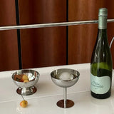 Taooba-Stainless Steel Goblet Creative Cocktail Wine Cup Ice Cream Cup Dessert Bowl Decoration Metal Eco-Friendly Solid Fruit Chips Cup