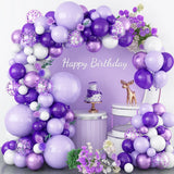 Purple Balloons Garland Arch Kit Birthday Party Decoration Kids Wedding Birthday Party Supplies Baby Shower Decor Latex Ballon