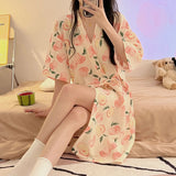 Taooba Christmas Outfit Women Robe Ruffles Sleepwear V-Neck Bathrobe Kimono Robes with Belt Korean Night Dress Bridesmaid Dressing One Piece Pajamas