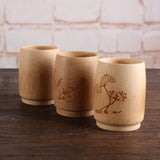 Taooba-Vintage Coffee Juice Milk Cup Natural Bamboo Drinking Cup Tea Beer Japan Style Wooden Cup Breakfast Beer Milk Drinkware New