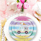 Summer Theme Activities Ice Cream Series Party Decor Disposable Tableware Paper Plates Cups Birthday Baby Shower Gather Supplies