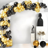 Black Gold Balloon Garland Arch Kit Latex Confetti Balloon Happy 30 40 50th Years Old Birthday Party Decor Birthday Anniversary