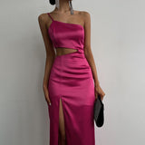 Taooba Rosette Tassels High Slit Dress