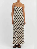 Taooba Just Your Stripe Backless Maxi Dress