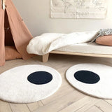 Round Living Room Carpet Fluffy Plush Thickened Children's Crawling Floor Mat Modern Home Decoration Bedroom Rug Customization