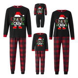 Taooba-2024 Christmas Family Pajama Set Xmas Pjs Cute Printed Top + Plaid Pants, Festive Matching Sleepwear for the Whole Family