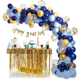 Taooba Color Palette Blue Metallic Balloons Garland Kit Gold Confetti Balloon Arch Birthday Party Decoration Kids Wedding Birthday Baby Shower Boy