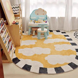 Taooba-Living Room Carpet Large Area Home Decor Fluffy Plush Children's Room Crawl Anti-slip Mat Clouds Bedroom Bedside Rug Customized