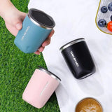 Taooba-1pc 300ML Thermal Mug Beer Cups Stainless Steel Vacuum Flask Insulated Tumbler Cup with Lid Travel Water Bottle Iced Coffee Cup