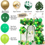 Taooba Color Palette Jungle Safari White Balloon Garland Arch Kit Kids Birthday Party Supplies Deer Pattern Gold Latex Ballons Baby Shower Decoration