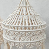 Taooba-Bohemian Style Handmade Macrame Lampshade Hanging Tapestry Room Decoration Woven Cotton Rope Diameter 40CM  LampShade