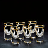 Taooba-6pcs 15ml Mini Shot Glasses for Bar Pub Club Restaurant and Home Use  Tumbler Glass Cup Fine Glass High Quality Wine Ware Set