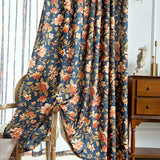 Living Room Curtains Country Retro Pastoral Style Cotton Semi-shading Bedroom Study Flower Plant Curtain занавес Rideau Cortina