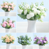 Artificial Flowers Real Touch Silk Daisy Bouquet Mixed Floral Bridal Handheld Fake Flowers Home For Wedding Home Decoration