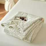 Summer Quilt 2024 Style Class A Knitted Aerobic Cotton Printed Soybean Quilt Summer Bedspread Home Textiles