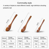 Taooba-1Pc Wooden Small Spoon Coffee Spoon Honey Stirring Spoon Children's Tableware Retro Style Creative Wooden Spoon