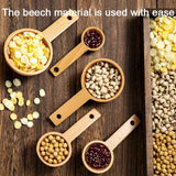 Taooba-Wooden Measuring Coffee Scoop in Beech Wood Tablespoon for Coffee Beans, Ground Beans, Protein Powder, Spices, Tea