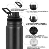 1pc 32oz 1000ml Insulated Water Bottle Portable Stainless Steel Sports Cup Thermos Tumbler Coffee Travel Mug Vacuum Bottle