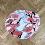 Taooba Christmas Gift Dream Moss Tufted Rug Pink Gril Room Anti-Slip Trippy Bedroom Handmade Flocking Rug Carpet Living Room Entrance Rug Home Decor