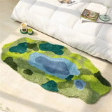 Taooba Christmas Gift Super Soft Bedside Carpet Irregular Moss Pattern Anti-Slip Fluffy Bathroom Mats Absorbent Kitchen Floor Rug Shaggy Carpet Home