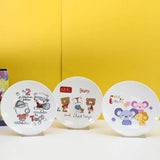 Taooba-Cartoon Snack Platter Snack Dish Small Bone Dish Spit Bone Dish Melamine Plate Small Plate Household Bone Small Dish Cake Plate