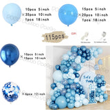 Taooba Color Palette Ice Snow Balloons Garland kit Snowflake Ballon Blue Balloon Princess Boys Birthday Party Baby Shower Decorations Christmas Decor