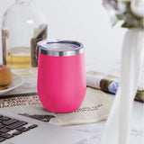 1pc 12oz/350ML Beer Mug Stemless Insulated Wine Glasses Double Wall Vacuum Stainless Steel Travel Tumbler For Cold & Hot Drinks