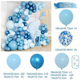 Taooba Color Palette Macaron Blue Balloon Garland Arch Kit Happy Birthday Party Decoration Kids Boy Baby Shower Ballons Wedding Party Supplies