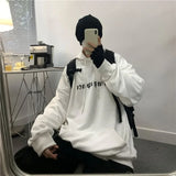 Taooba Male Clothes Print Black Hooded Hoodies Sweatshirt For Men Aesthetic Letter Emo Designer Winter Cotton Elegant Hot Low Price S