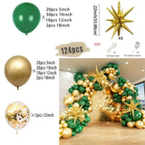 Taooba Color Palette White and Gold Balloons Garland Arch Kit with Starburst Foil Balloon for Wedding Anniversary Birthday Party Decorations Supplie